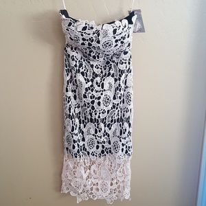 Light pink overlay lace dress
